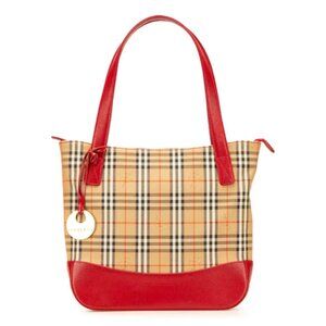 Burberry Haymarket Check Canvas Tote Bag